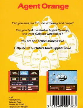 Agent Orange (UK) (1986) box cover back